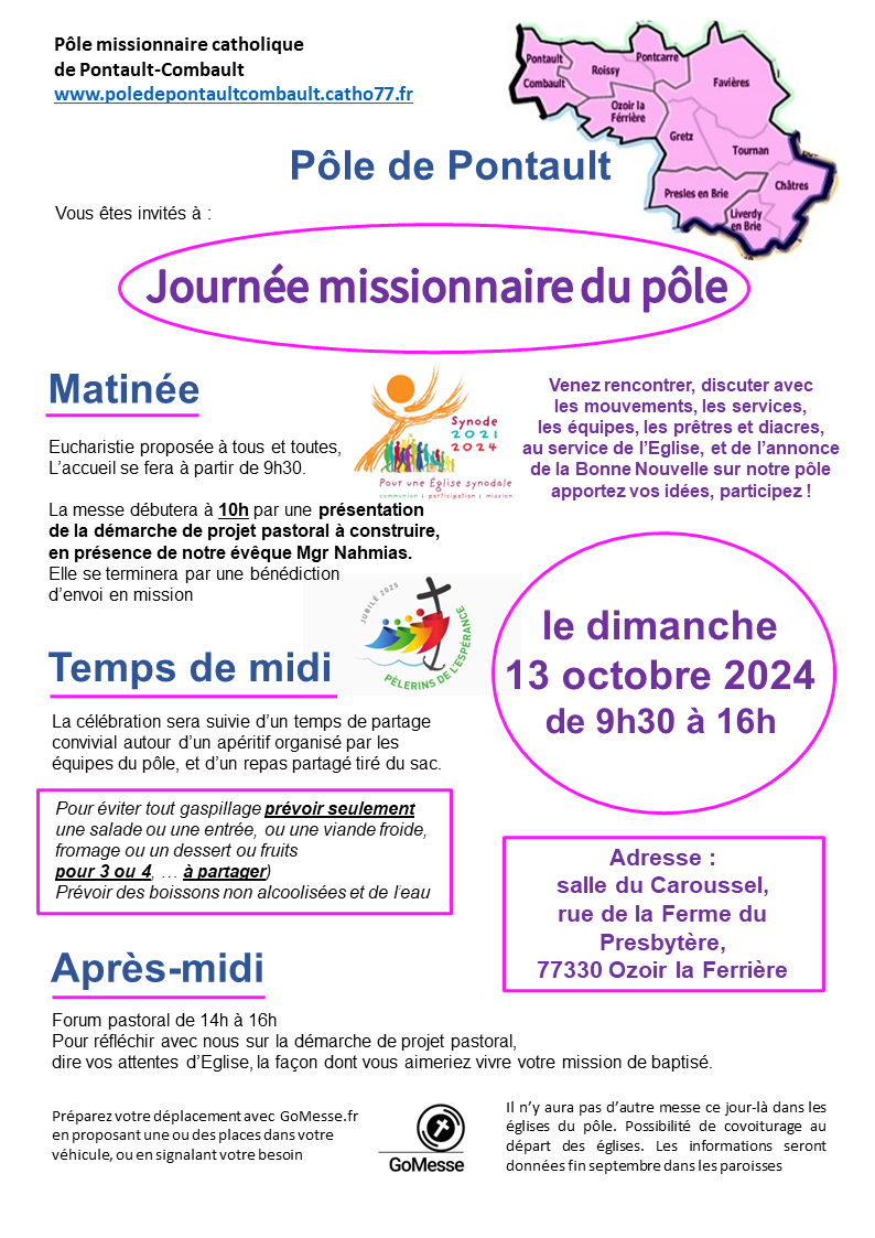 Journée missionnaire du pôle, le 13 octobre 2024